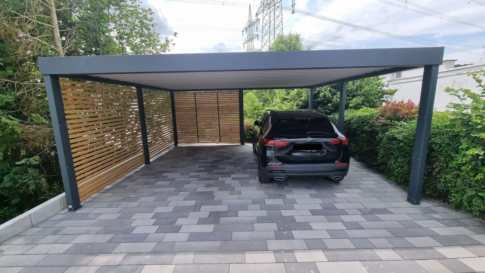 Designo Carport Holzlattung